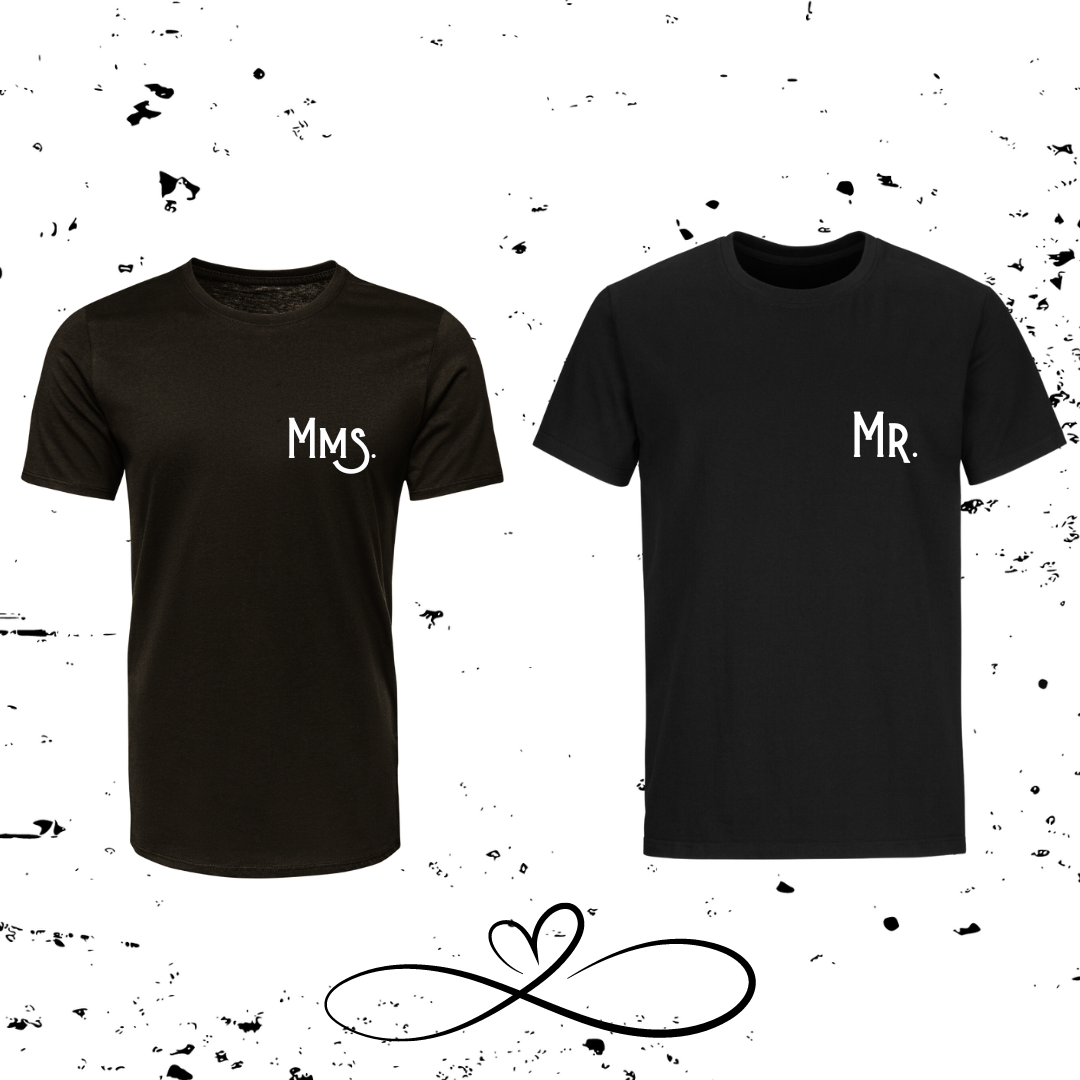 Ensemble Tee Shirt Couple " Mr & Mms "