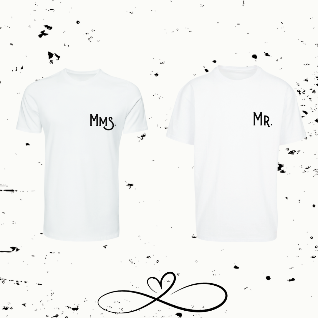 Ensemble Tee Shirt Couple " Mr & Mms "