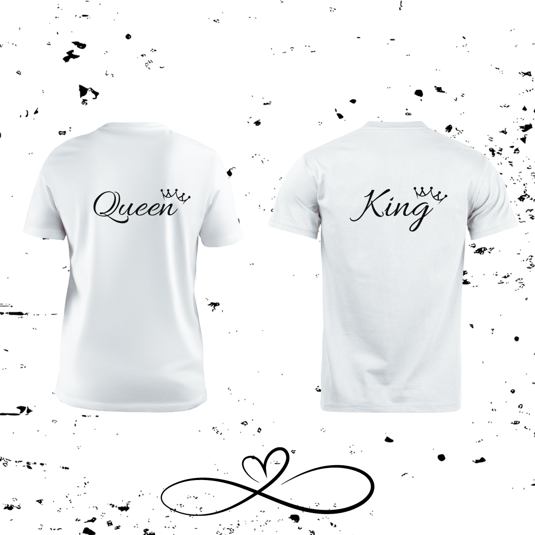 Ensemble Tee Shirt Couple Dos " Queen and King "