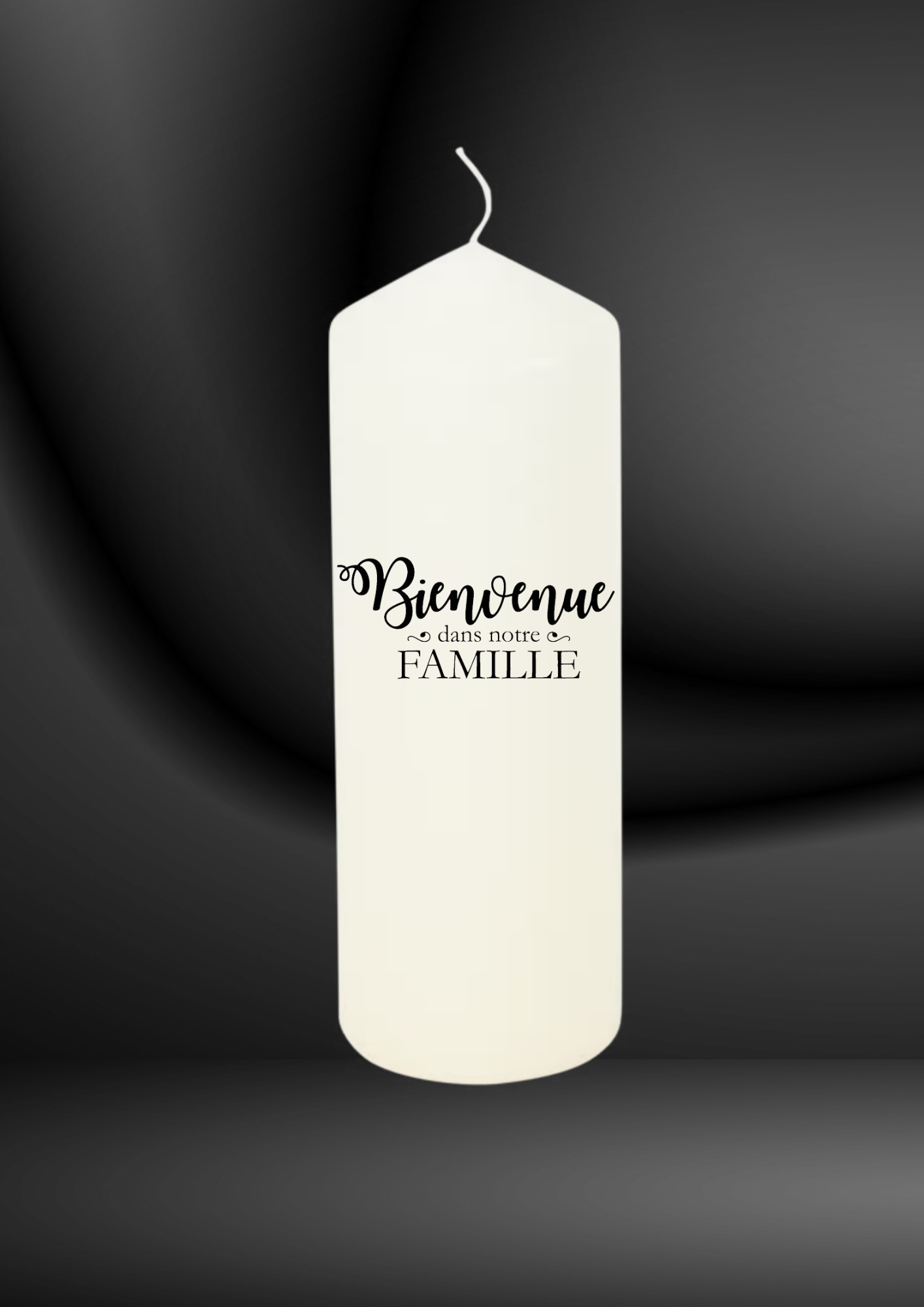 Bougie " Bienvenue dans notre famille "