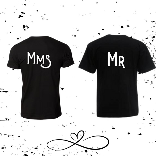 Ensemble Tee Shirt Couple Dos " Mr & Mms "