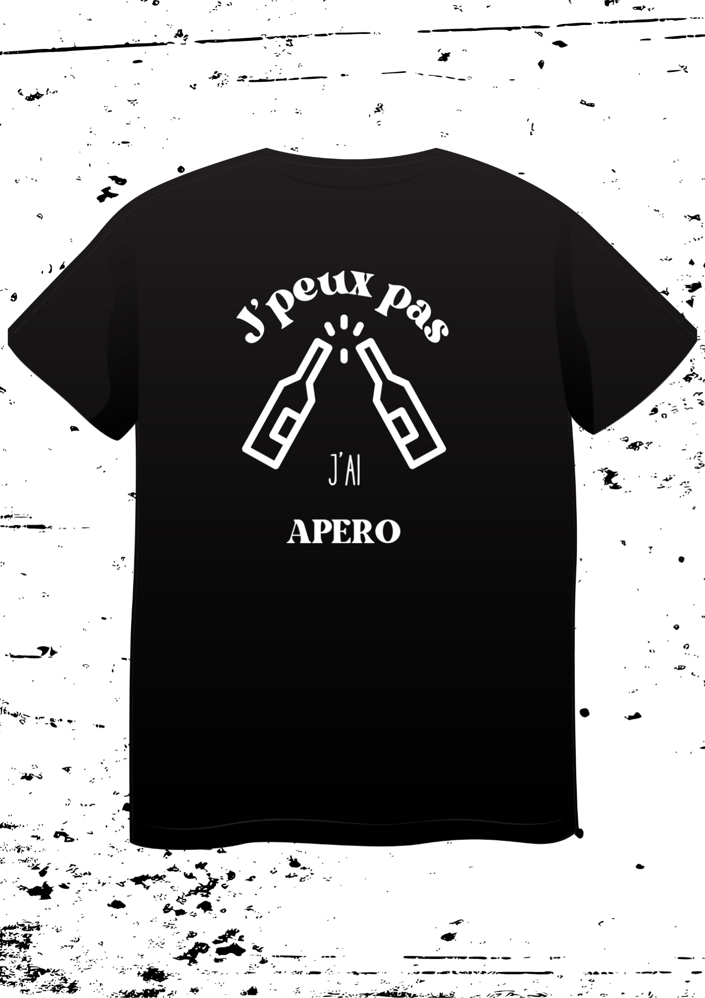 Tee-shirt Mixte " J'peux pas j'ai apéro "