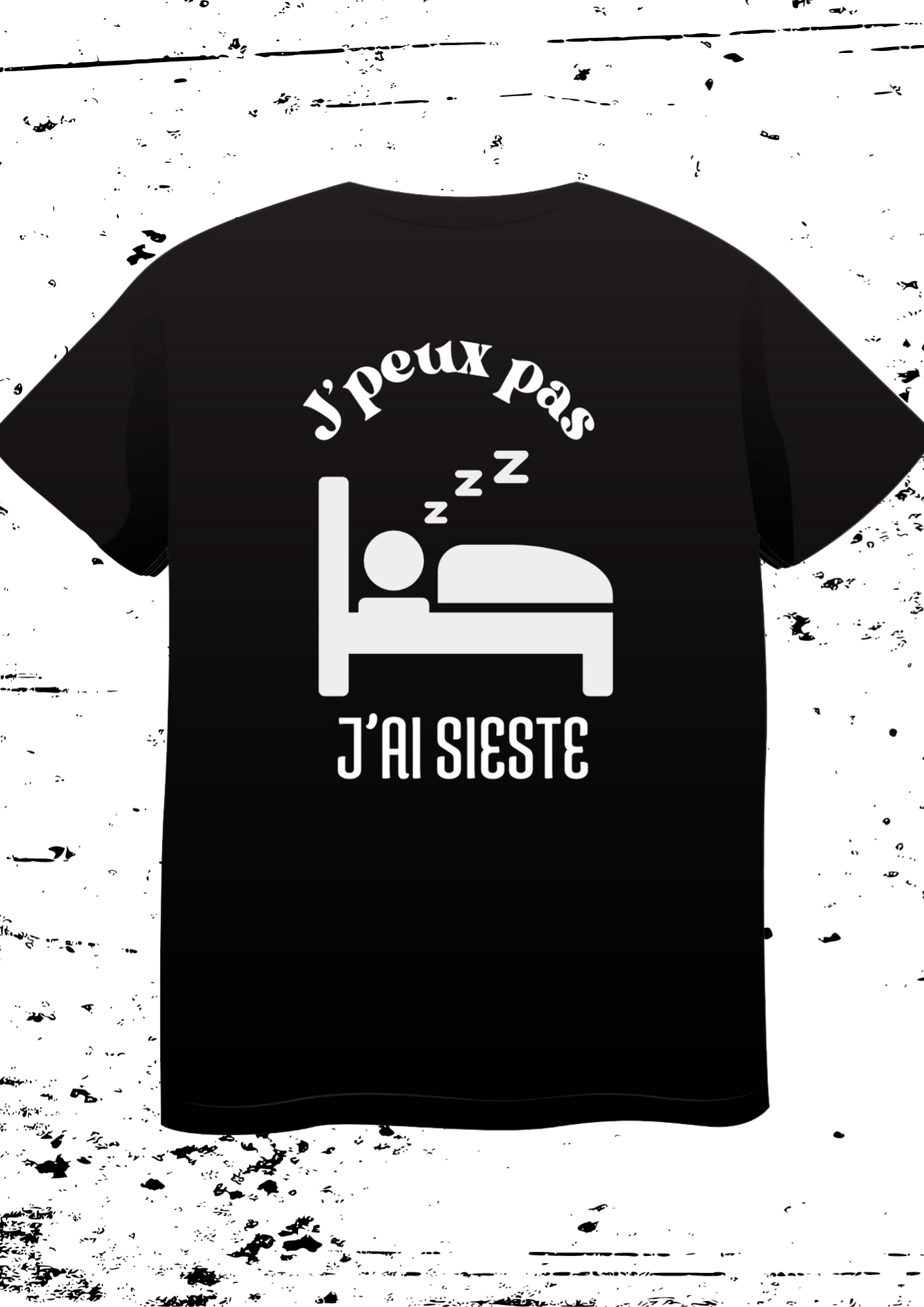 Tee-shirt Mixte " J'peux pas j'ai sieste "