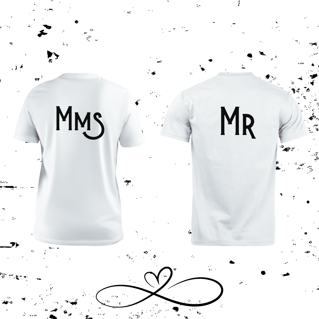 Ensemble Tee Shirt Couple Dos " Mr & Mms "