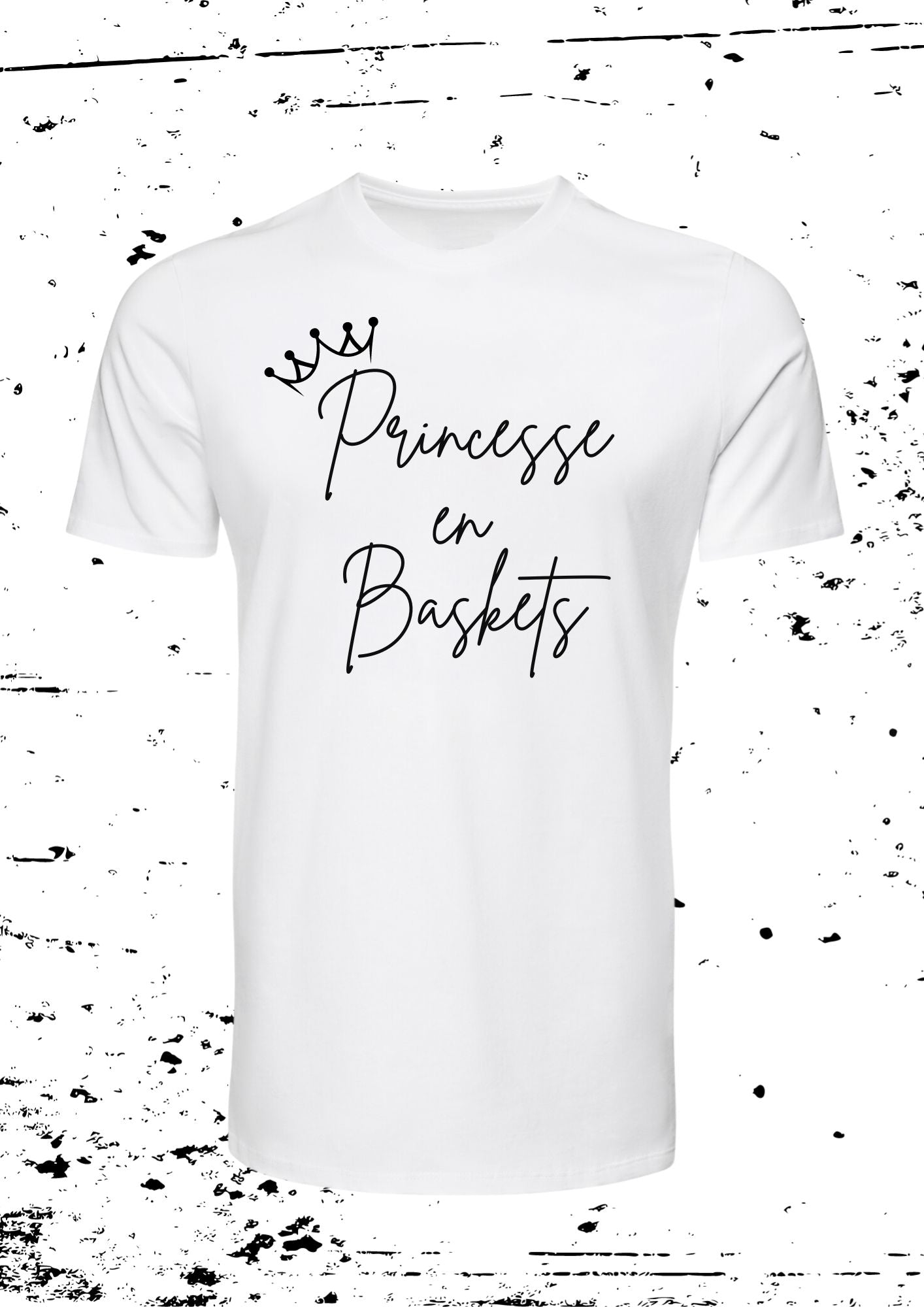 Tee Shirt " Princesse en basket " avec Couronne