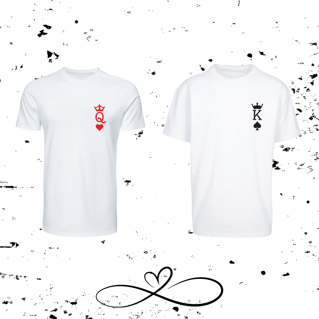 Ensemble Tee Shirt Couple " Roi et Reine "